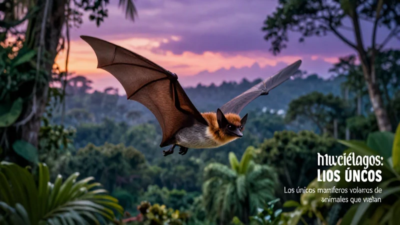Animales que vuelan: Fascinantes criaturas con habilidades asombrosas 3 Murciélago majestuoso volando en la jungla