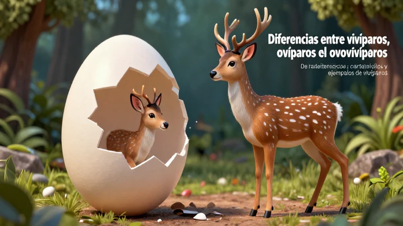 Ilustración educativa sobre reproducción animal