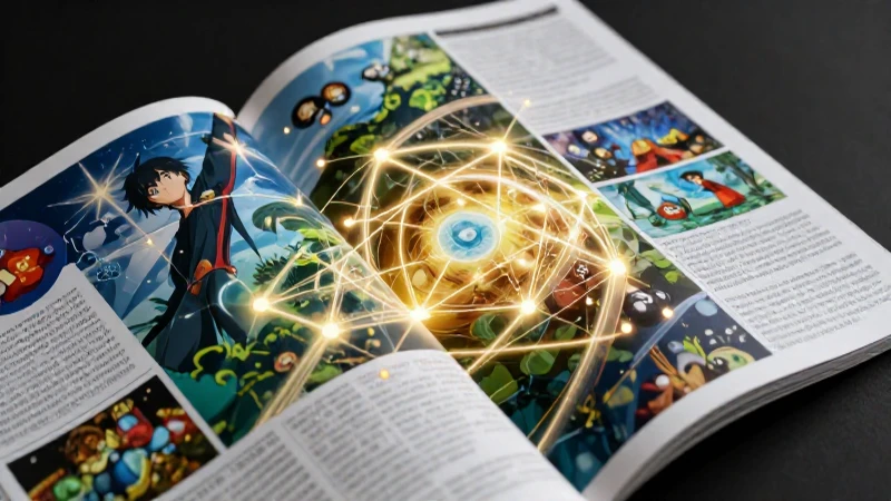 Ánime: Definición, características y conceptos esenciales 5 Ilustración digital vibrante sobre red de anime