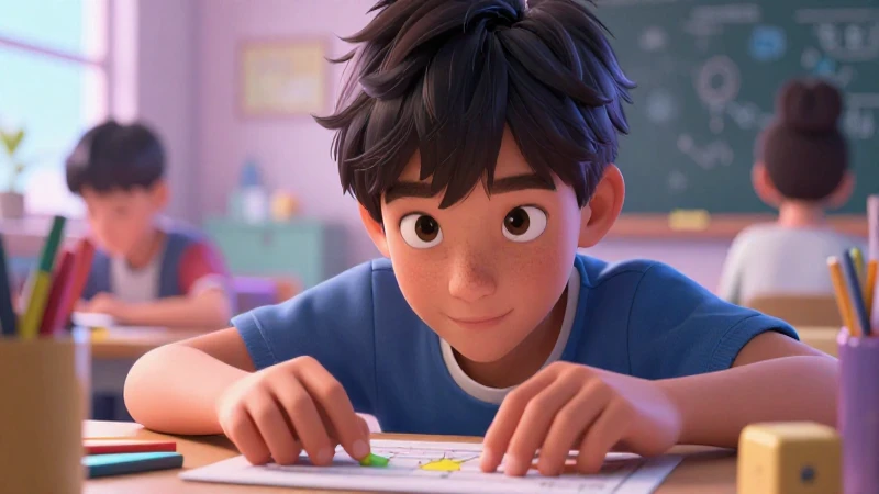 Estudiante concentrado en aprendizaje moderno