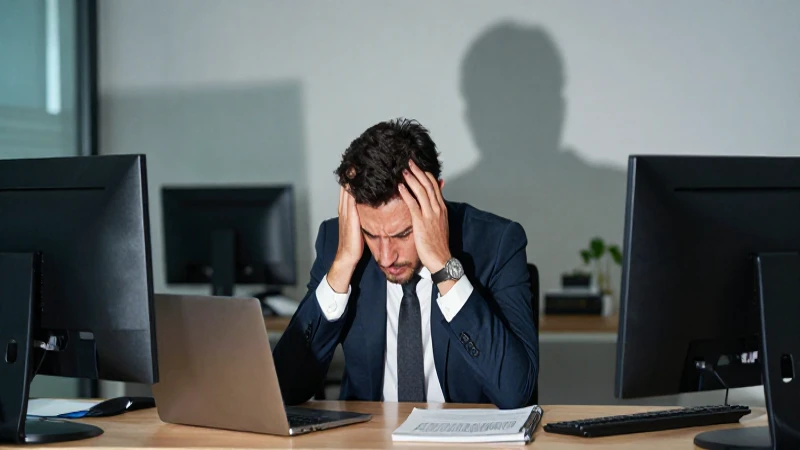 Oficina tensada con sombras, representando el bullying laboral