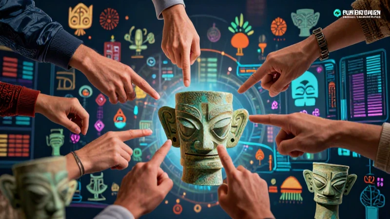Ilustración hiperrealista de cultura y datos