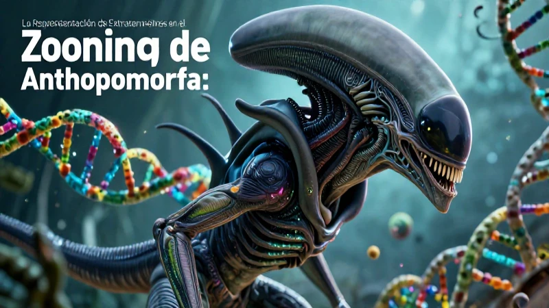 Aliens antropomorfos con biología compleja iluminada
