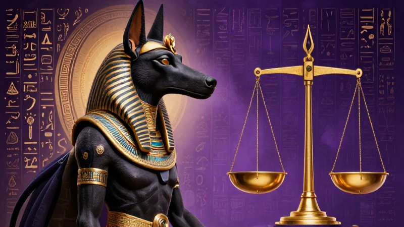 Anubis: Información, características, símbolos y más 6 Anubis guía el alma hacia el juicio de Osiris
