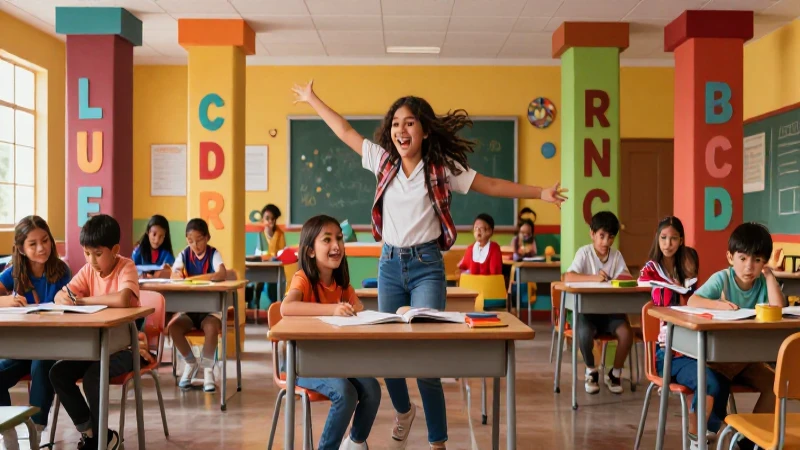 Revolución Educativa: La nueva escuela mexicana te sorprenderá 3 Aula mexicana vibrante con niños y valores