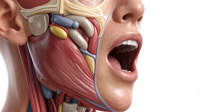 Ilustración anatómica vibrante y detallada del aparato vocal