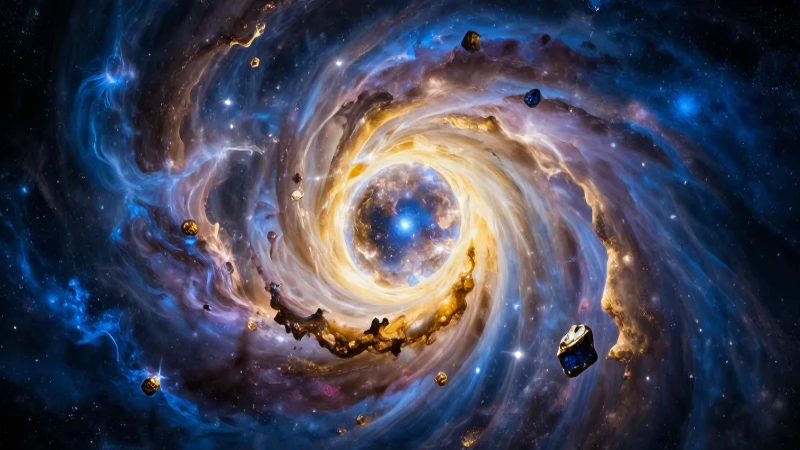 Nebulosa vibrante de conocimiento y energía infinita