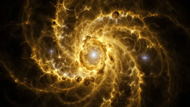 Nebulosa de oro representa el Ápeiron floreciendo