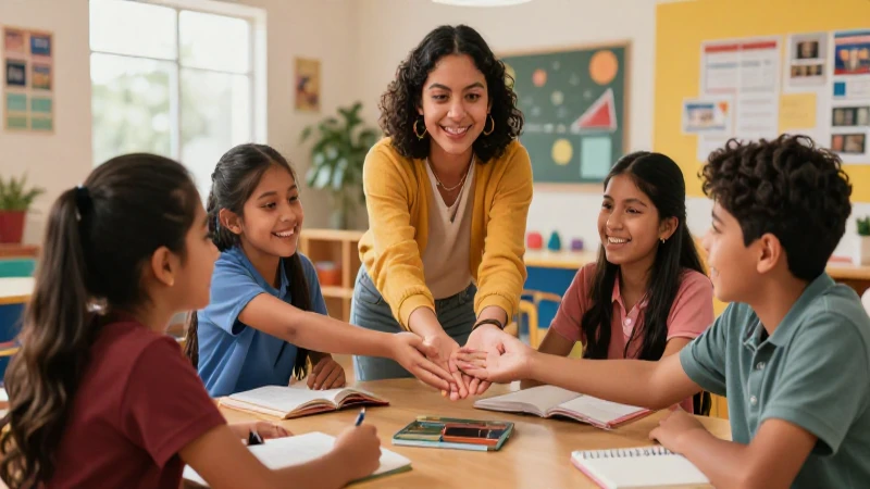 Apoyo: Definición y Concepto Esencial para Entenderlo 5 Estudiantes mexicanos felices reciben guía