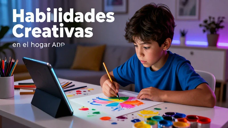 Niños aprenden arte creativo desde casa