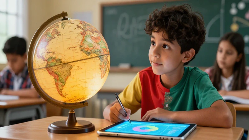 Clase mexicana moderna con tecnología e historia