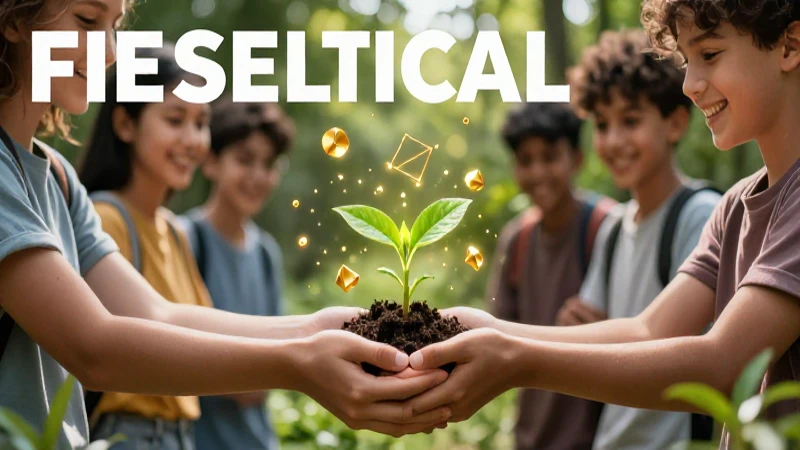 Aprecio: definición, concepto y su importancia en la vida 4 Estudiantes sostienen un brote con formas doradas abstractas