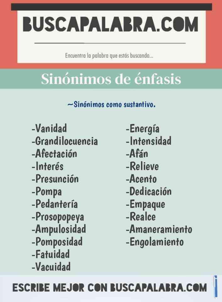 aprende los mejores sinonimos para darle enfasis a tus