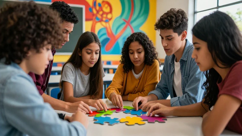Aprendizaje basado en problemas: Innovación educativa en la Nueva Escuela Mexicana 5 Estudiantes mexicanos colaborando en clase moderna