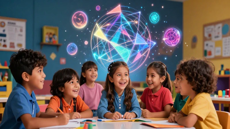 Niños mexicanos felices, conocimiento vibrante