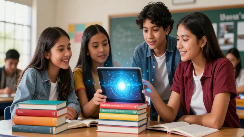 Estudiante mexicano aprende usando tablet digital