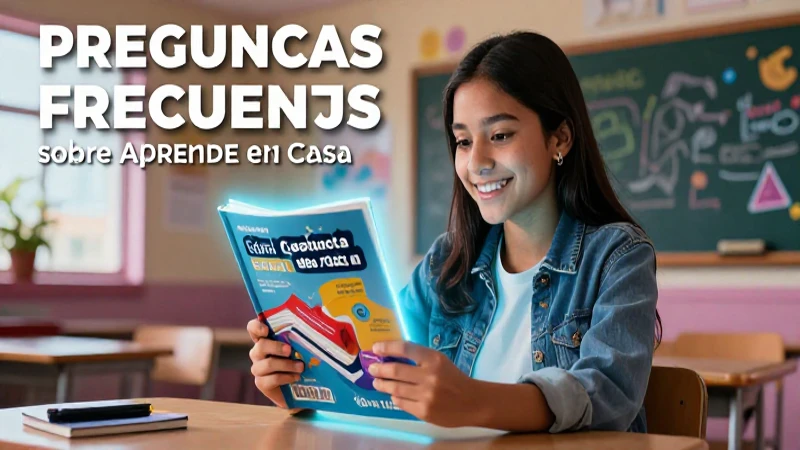 Estudiante feliz con guía educativa SEP
