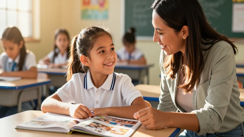 Alegría educativa en luz dorada