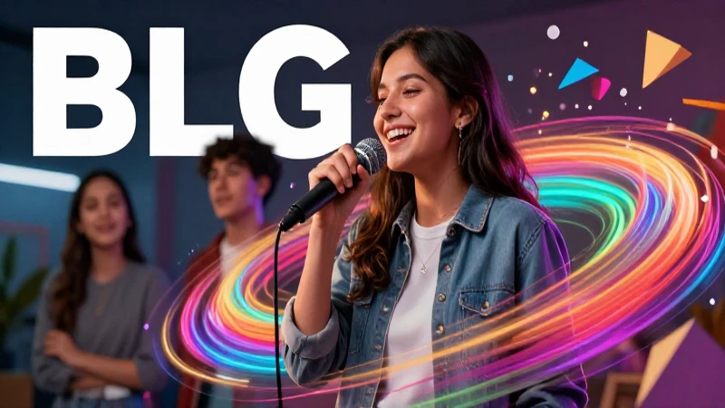 Estudiante alegre canta con estilo moderno