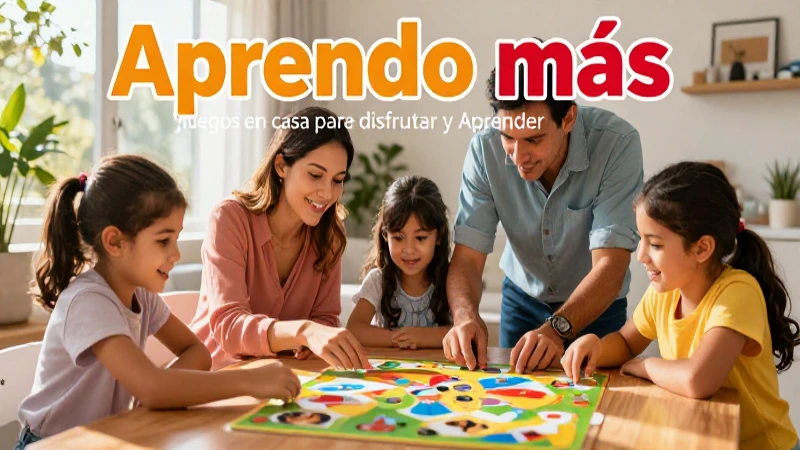Familia aprende jugando en casa