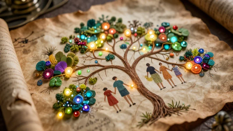 Árbol genealógico: qué es, utilidad y cómo se desarrolla 3 Árbol familiar místico y moderno