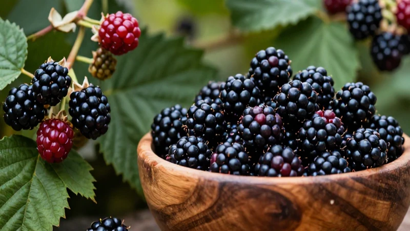 Zarzamoras: frutas apetitosas en foto profesional