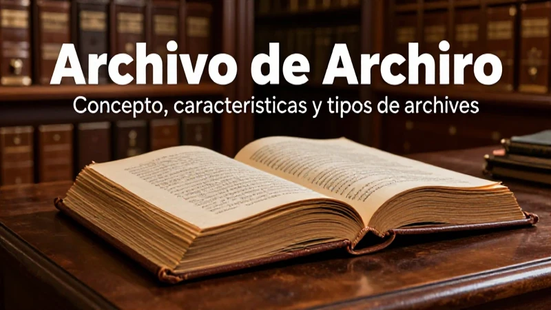 Archivo: concepto, historia y tipos
