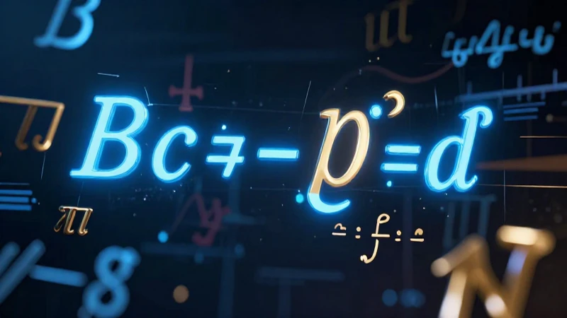 Matemáticas abstractas dinámicas con neón brillante