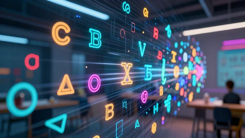 Geometría abstracta de álgebra en vibrante diseño