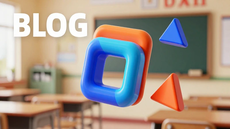 Diseño de portada de blog vibrante con temática educativa moderna