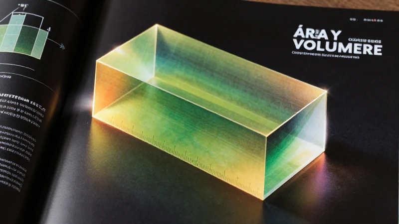 Aprende área y volumen del prisma