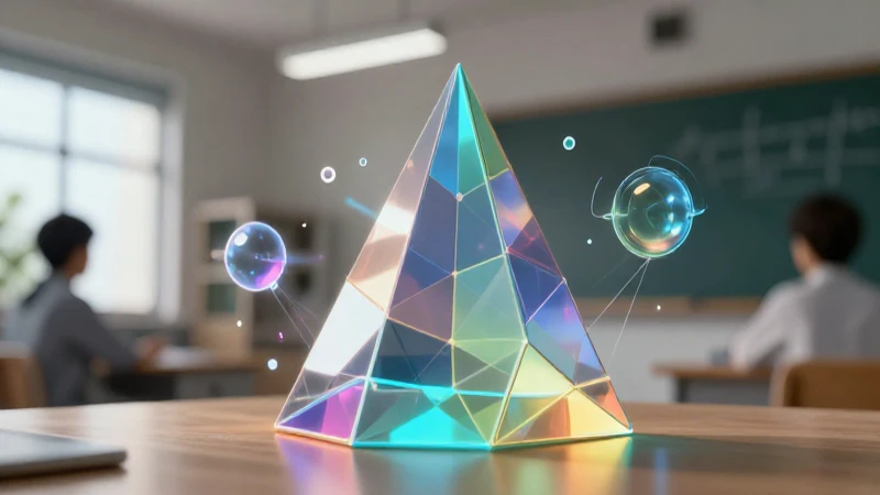 Cálculo preciso del área y volumen de un prisma: guía completa 4 Prisma geométrico holográfico, estilo moderno premium