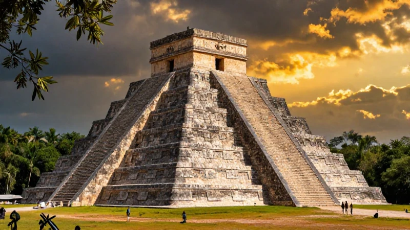Chichén Itzá: la icónica pirámide maya al atardecer
