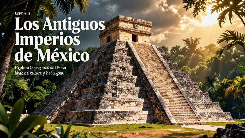 Pirámide azteca majestuosa en la jungla al atardecer