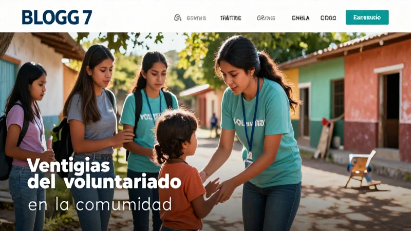 Imagen educativa de voluntariado comunitario