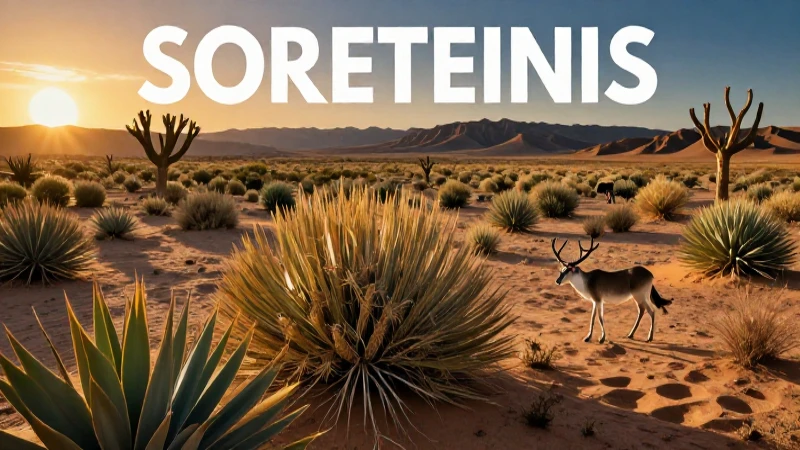 Paisaje desértico épico y vibrante en ilustración editorial