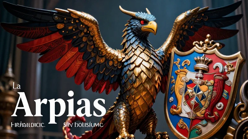Arpía heráldica majestuosa y profesional