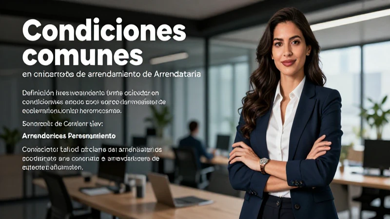 Mujer profesional ilustra un contrato de arrendamiento moderno