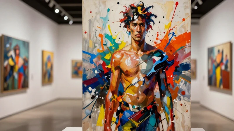 Aprende sobre el arte figurativo y abstracto: una fusión creativa 4 Pintura detallada fusiona realismo y abstracción vibrante