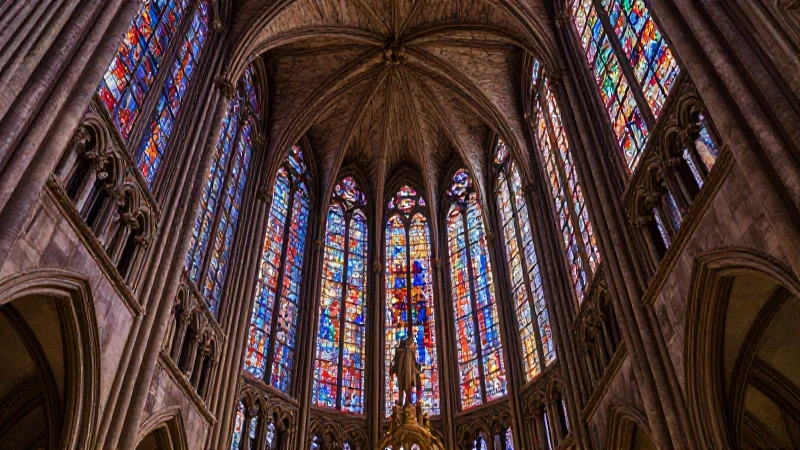 Una magnífica catedral gótica detallada