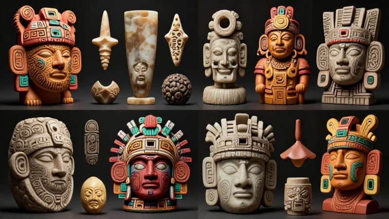 Deidades mesoamericanas, arte prehispánico vibrante