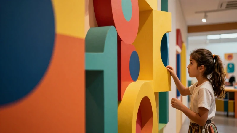 Arte abstracto vibrante con estudiante e iluminación dorada