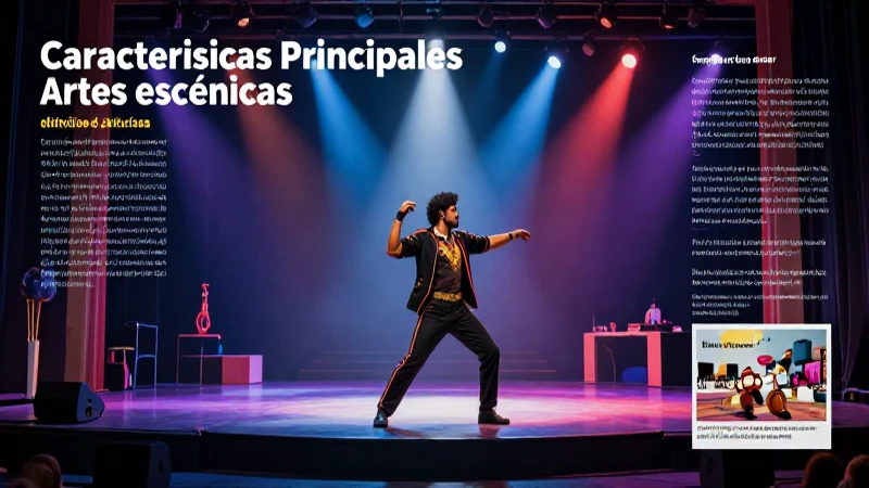Concepto visual educativo de artes escénicas