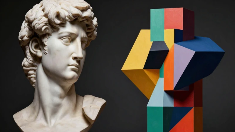 Artes: Concepto, origen, características y disciplinas 6 Contraste dramático entre lo clásico y lo abstracto