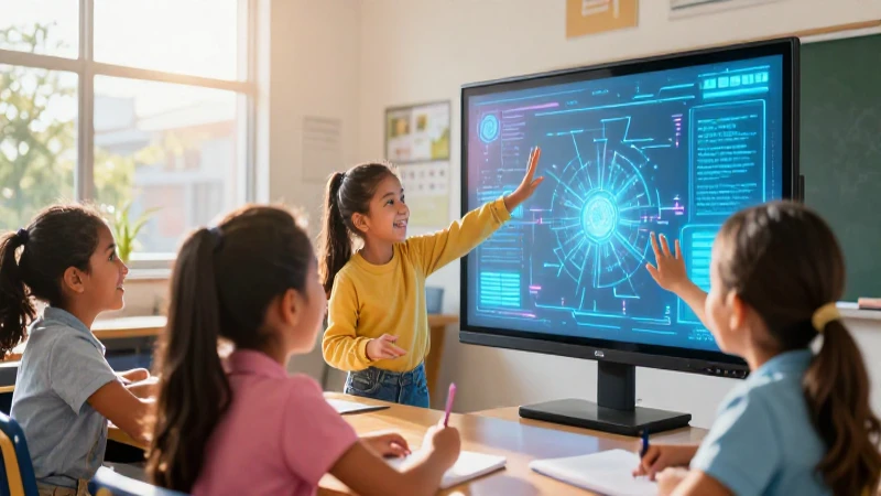 Niños mexicanos felices aprendiendo con tecnología