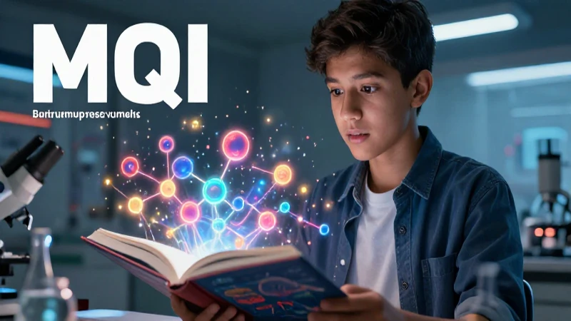 Estudiante mexicano estudia datos científicos abstractos