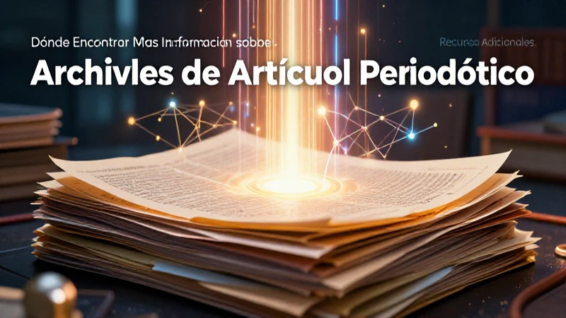 Artículo Periodístico: Todo sobre archivos y su importancia 8 Archivos luminosos en estilo educativo profesional