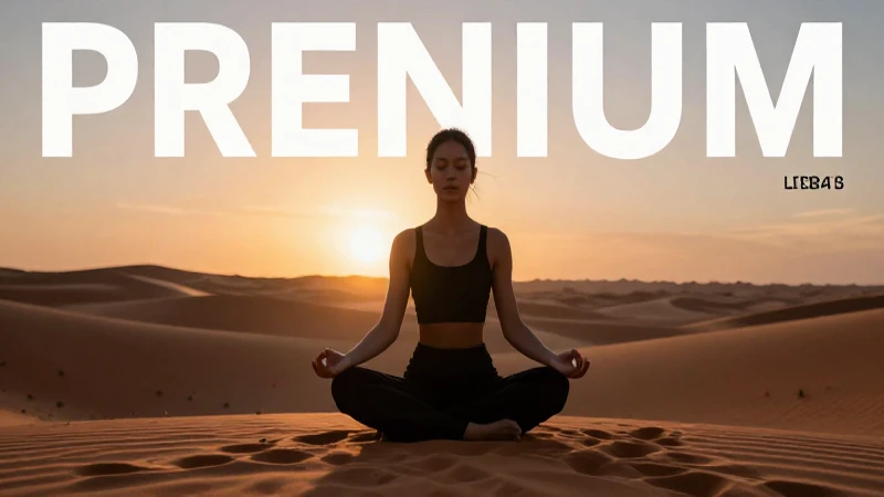 Meditador sereno en desierto al amanecer