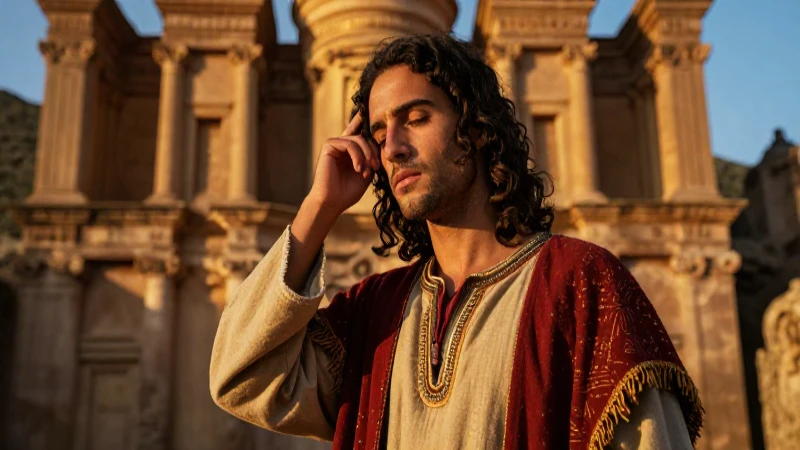 Fotografía cinematográfica detallada de figura religiosa