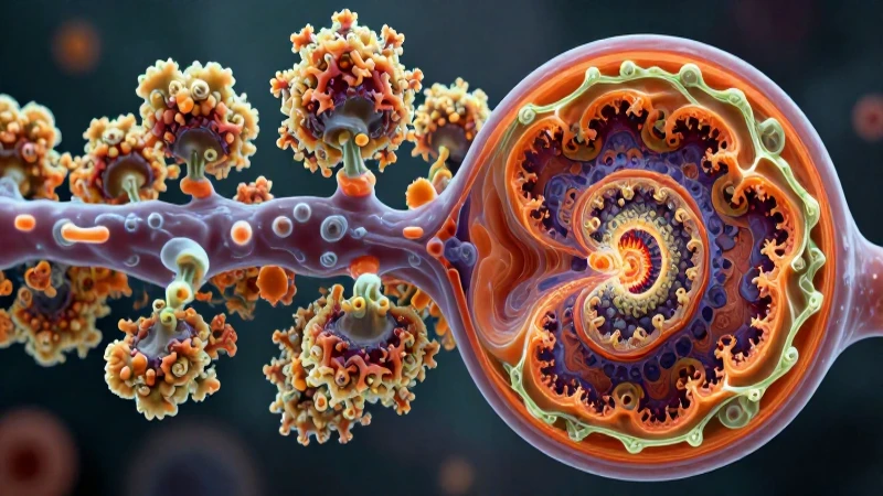 Ilustración científica de organismos en mitosis